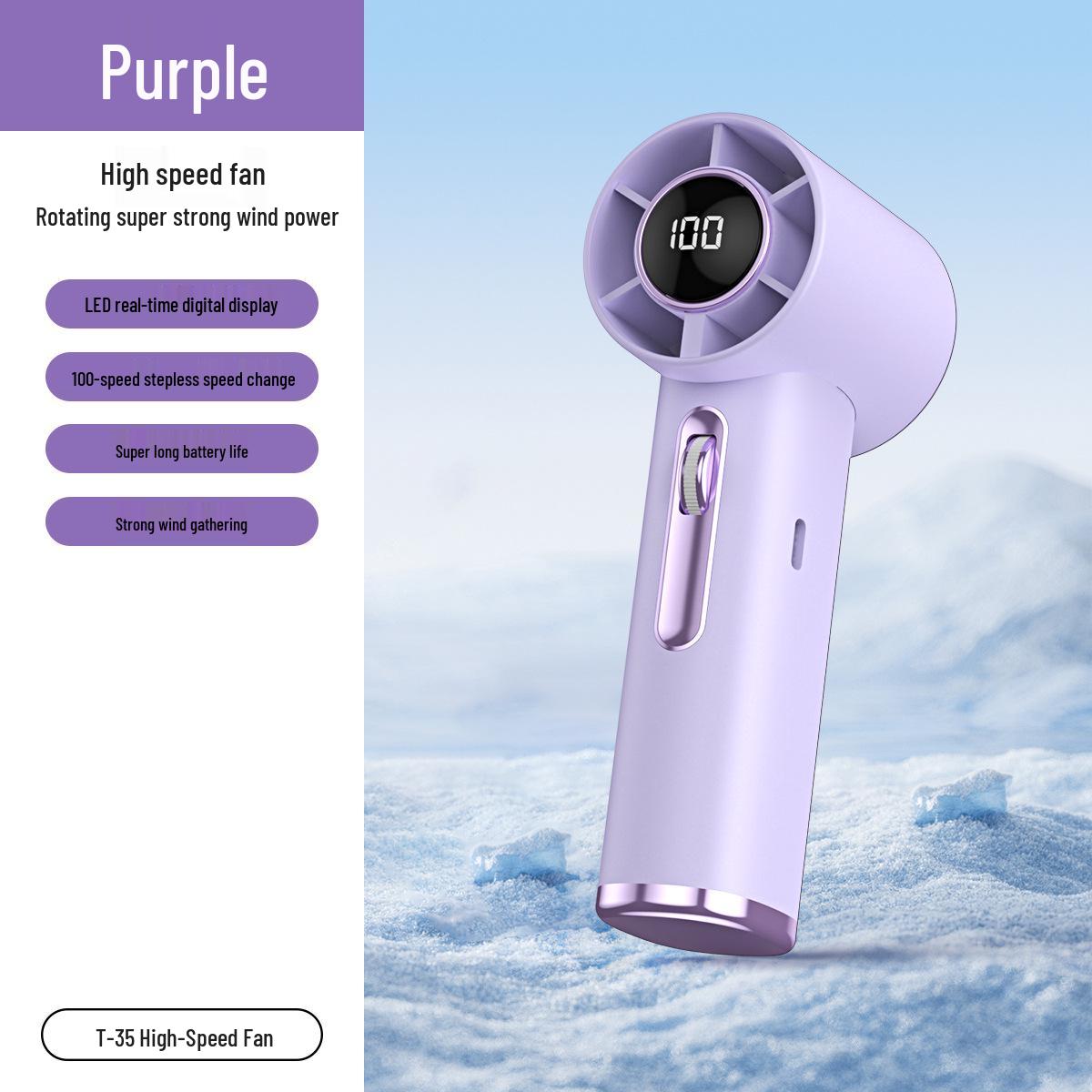 2026 New T238 Handheld High-Speed USB Rechargeable Mini Digital Display Pocket Fan