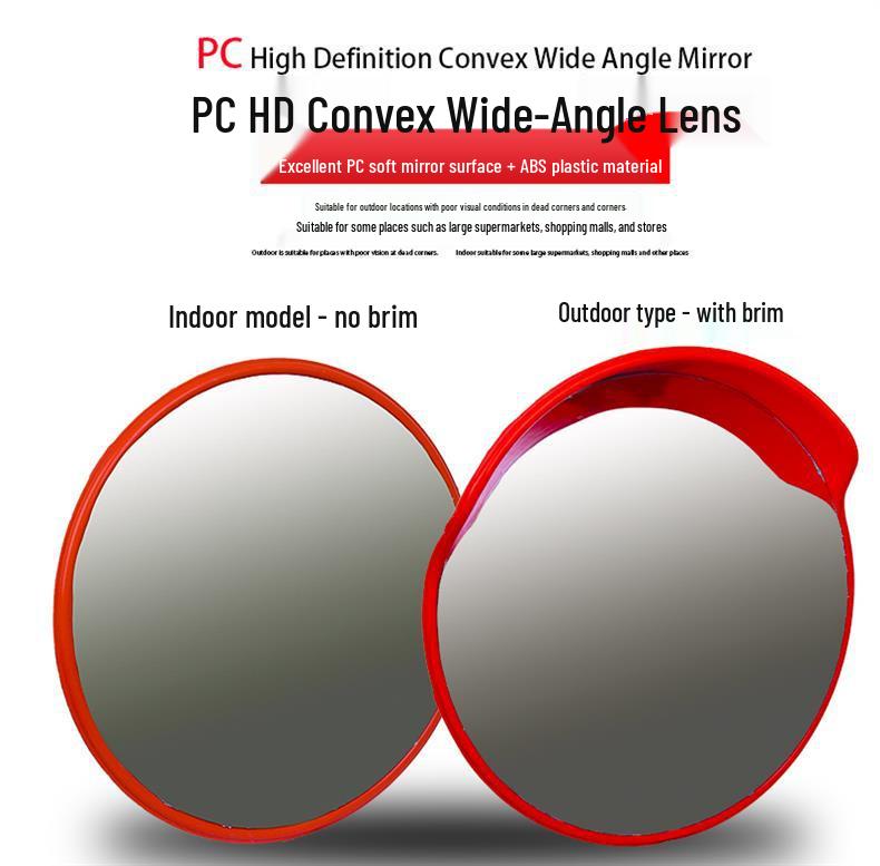 80cm Wide-Angle Outdoor Traffic Convex Mirror for Blind Spots and Corners