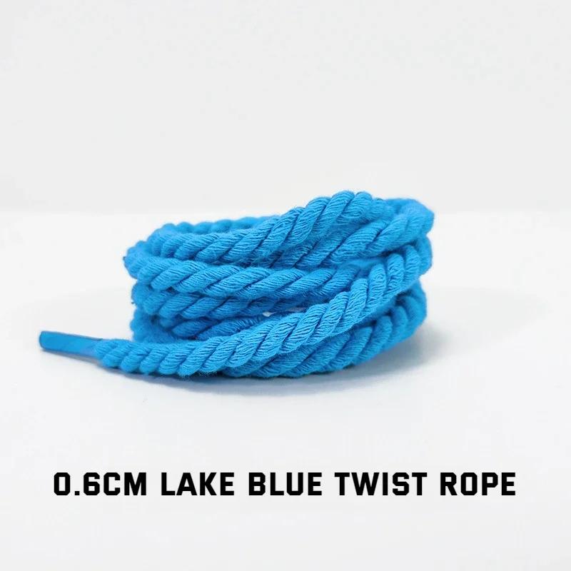 1 pár nových kulatých tkaniček do bot 0,6 cm silnější bavlněné tkaničky kroucené tkaničky do tenisek bot boty tkaničky pro boty pro AF1/AJ1