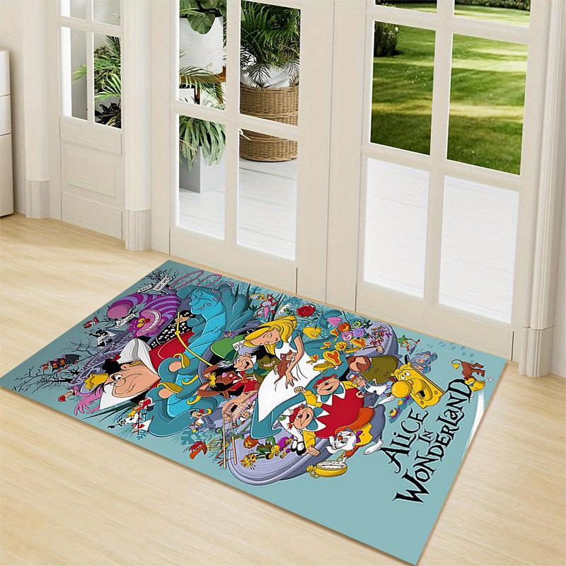 Alice Wonderland Adventure Carpet Rug Soft Washable Antislip Home Living Room Sofa Mats Personalized Christmas Rug
