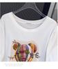 Women's Plus Size Loose Mid-Length Belly Covering Short-Sleeved Round Neck T-Shirt (Sizes 200/300/350 jin)