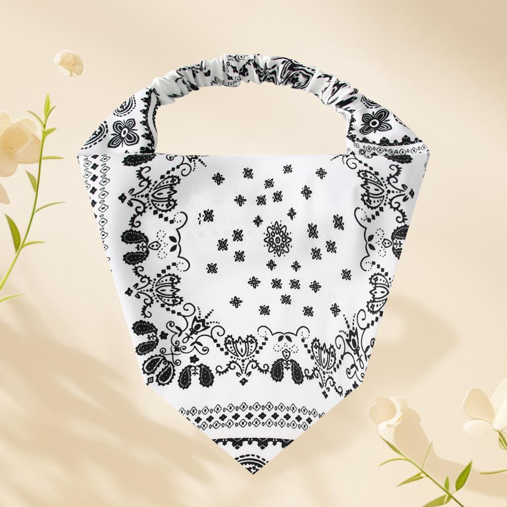 4Pcs/Set Triangle Elastic Headscarf Headbands Boho Hair Bandana Hair Kerchief Hair Scarves for Women Hair Accessories