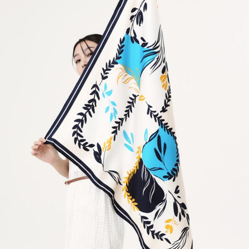 ONSZ Botanical Cotton Split Silk Scarf