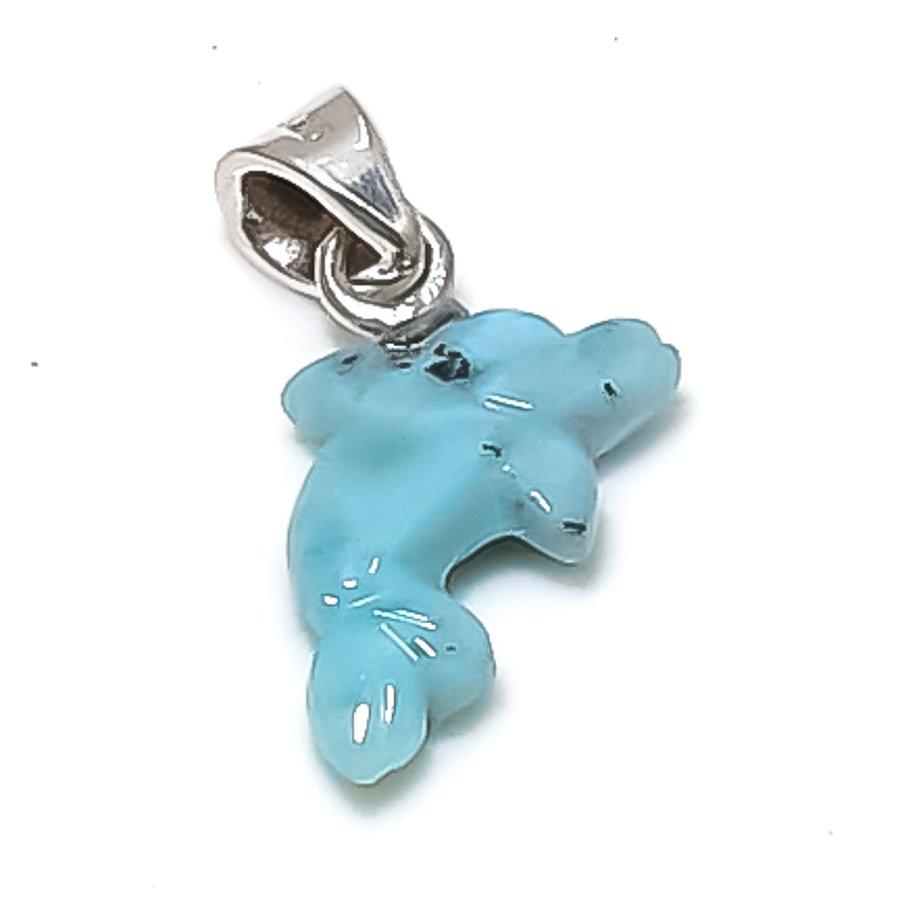 

Natural Larimar Gemstone Handmade 925 Sterling Silver Jewelry Pendant 0.71 w5e47