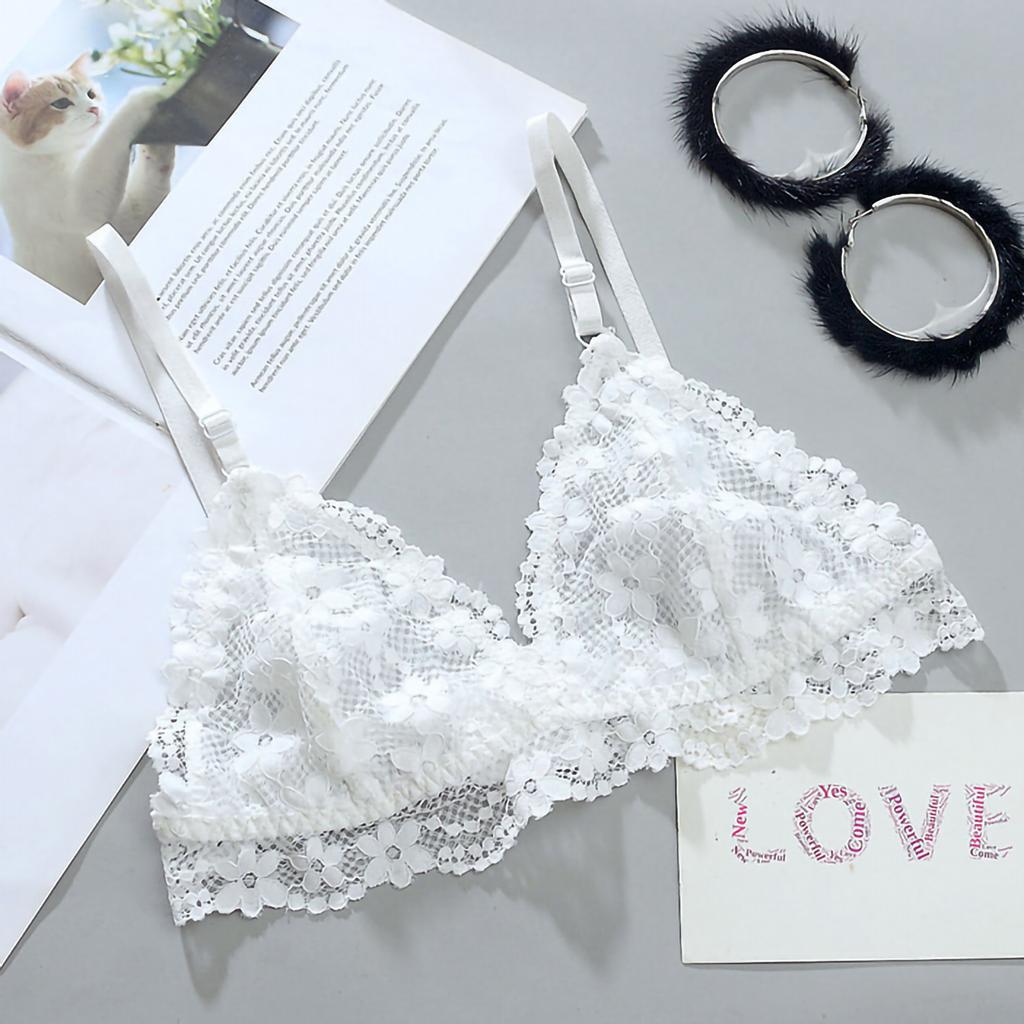 Women's Lace Princess Rimless The Shape Of The Bra Is Thin Lace Bra Underwear