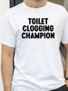 TOILETTENVERSTOPFUNGS-CHAMPION Buchstabendruck T-Shirt Mode Lässig Streetwear Kurzarm Geburtstagsgeschenke Herren-T-Shirt Rundhals-T-Shirts