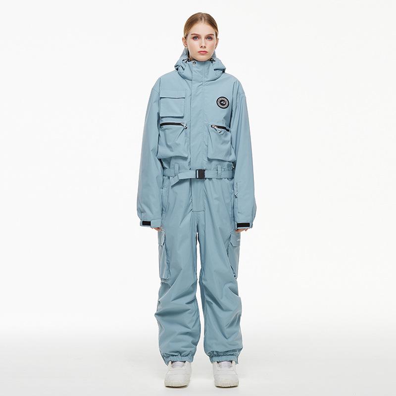 

24-25 Унисекс Водонепроницаемый Утепленный Лыжный Комбинезон Свободного Кроя в Американском Стиле XXL