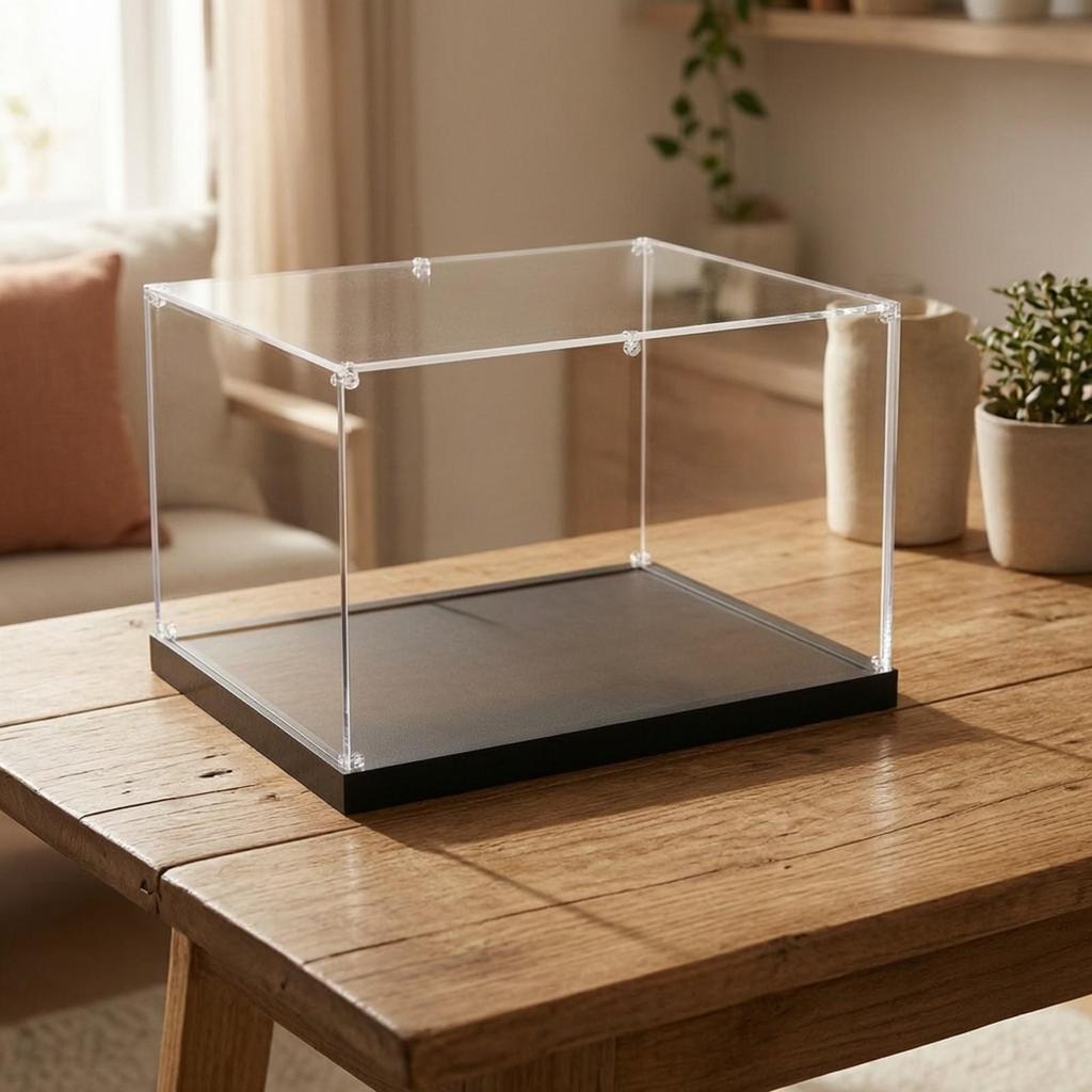 Tabletop Acrylic Display Case with Raised Base Dustproof Dust-Resistant Model