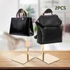 Bymaocar 2pcs Large D-head Hanging Bag Racks, Height Adjustable Stainless Steel Jewelry Display Racks for Clothing Stores & Home