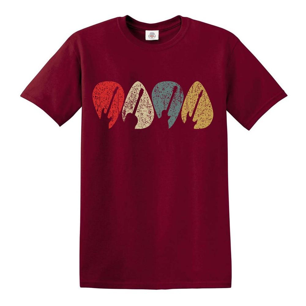 Guitar picks tshirt rock metal band music chrictmas gift mens tshirt women tee 2XL