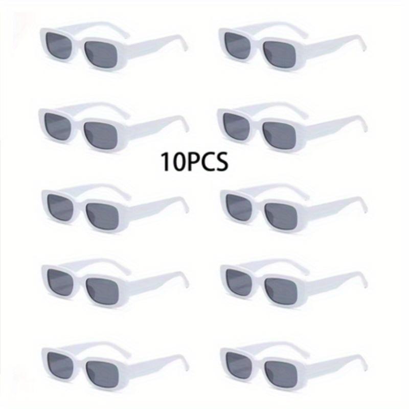 10PCS Fashion Square Sunglasses Suitable Daily Travel Decoration Wedding Matching Fashion Glasses Whole Sun Shading Glasses