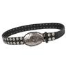 Women's Punk Waistband Adjustable Waist Belt For Jeans Stylish Studded PU Leather Strap