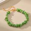 European American Irregular Natural Shell Bead Copper Chain Bracelet