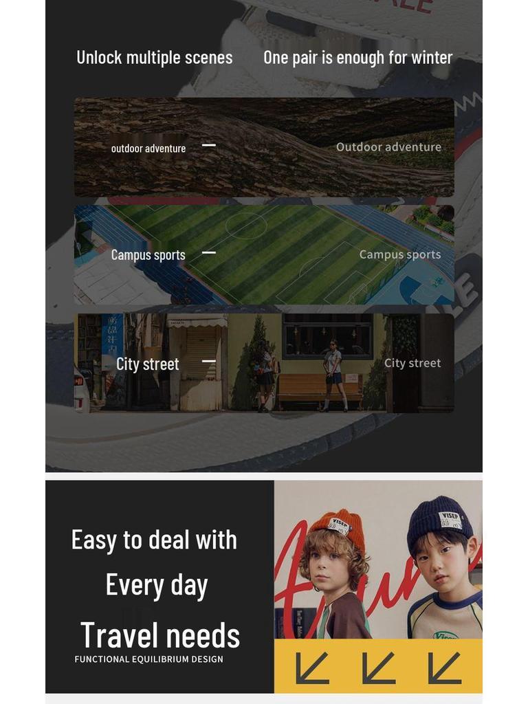 Mark Fairwhale 2025 Winter Non-Slip, Warm Cotton Shoes for Teens - Shock Absorbing, Breathable, Plus Velvet Sports Shoes for Kids.