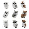 1Pc Plush New Year Miniatures Mini Figurines Table Decorations Fake Animal Simulation Ornaments Artificial Owl