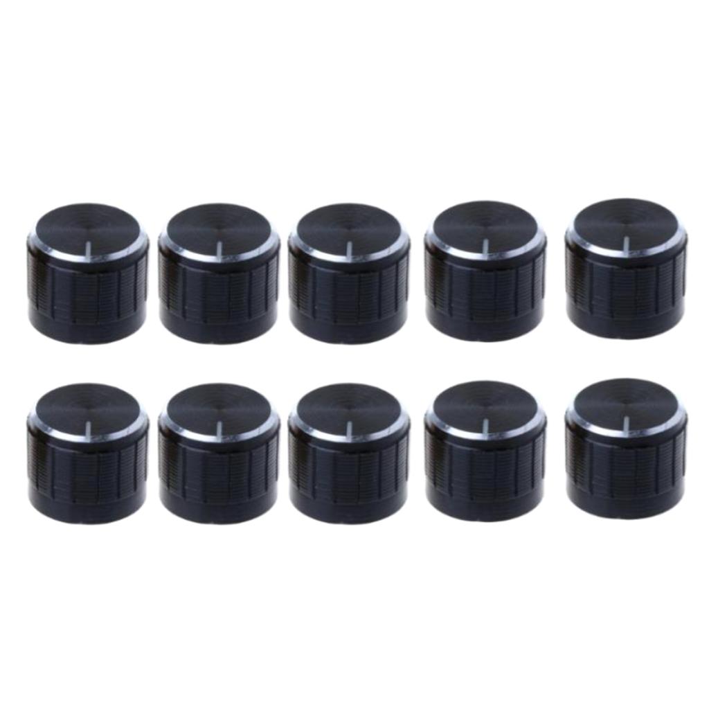 10Pcs Guitar Volume Control Knob Potentiometer Knobs 6mm Shaft Hole Amplifier Knob for Speaker Effect Pedal Amplifier