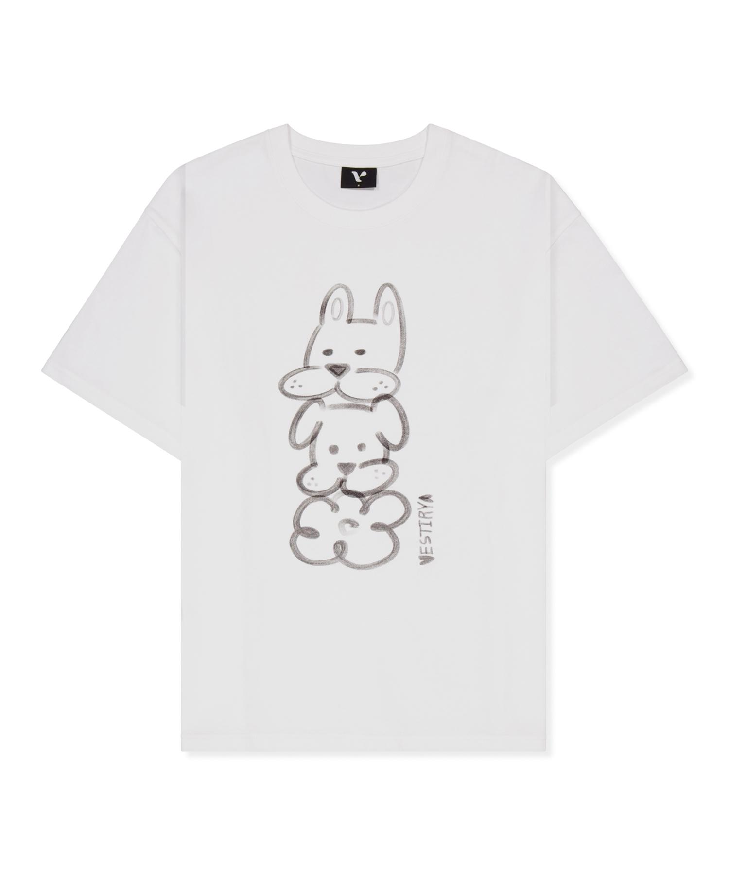 Bestiria Line Friends Puppy T-Shirts White S