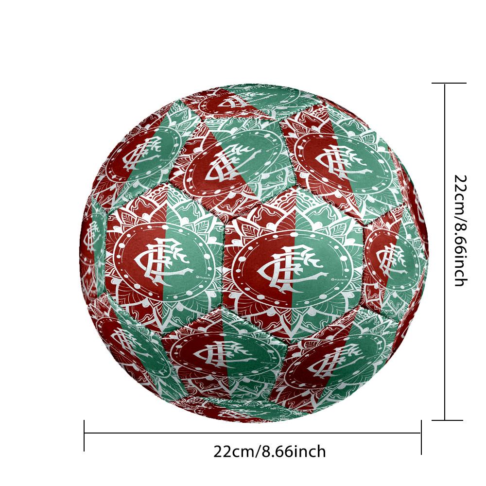 Flumi-nense Mandala Pattern Printed Size 5 Soccer Balls, High-Quality, Anti-Slip, Protective Football, A Unique Gift , Birthdays, Christmas Gifts