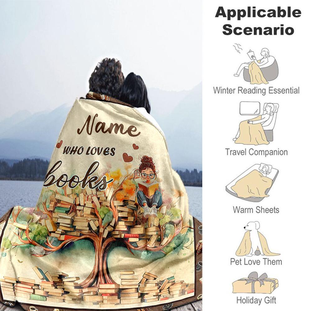Reader Personalized Name Blanket Lightweight Personalized Blanket Durable Comfort Great for Office Bed Seaside Picnics Four Seasons Multipurpose