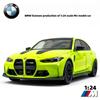 1:24 BMW M3 G80 Coupe Alloy Sports Car Model Diecasts Metal Racing Car Vehicles Model High Simulation Sound and Light Kids Gifts