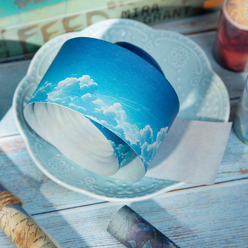 Kuiyun Series Cloud Sky Washi Tape - Dark Shadow Theme, 6 Style Options