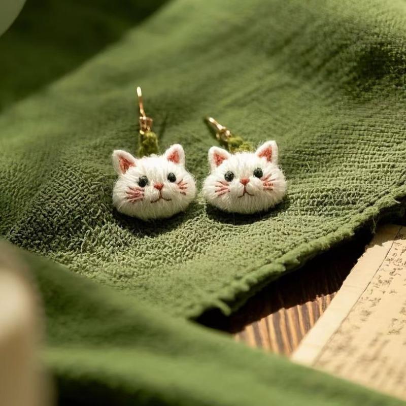 Adorable Cat-shaped Earrings Suitable for Women. Fashionable Design with Unique Appearance. Earrings and Accessories
