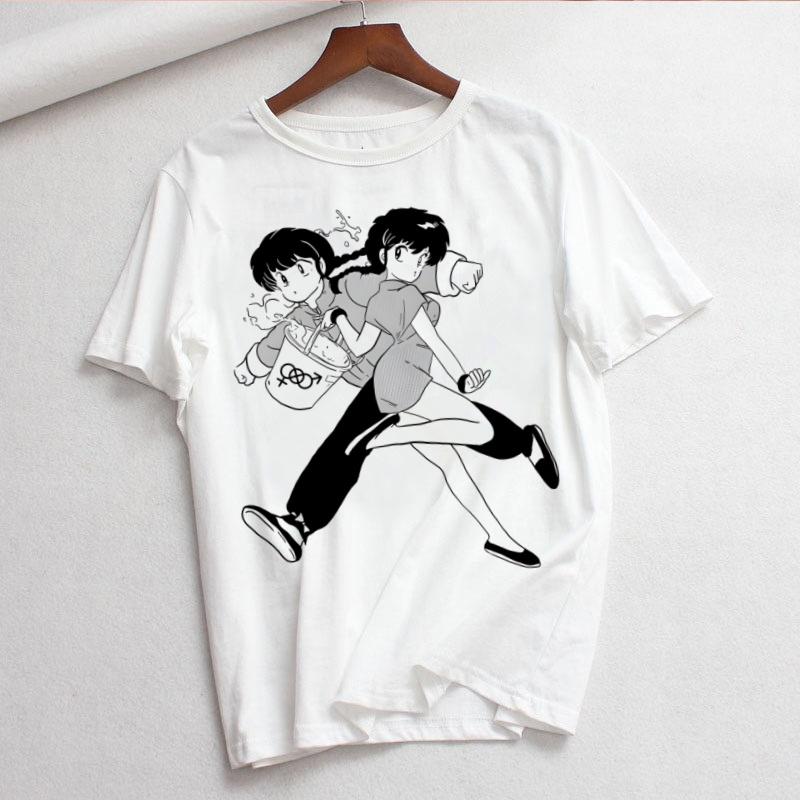 Ranma 12 ranma 12 Camicia Moda Estiva T-shirt Grafica Top da Donna Base Magliette Girocollo Divertenti T-shirt Ragazze