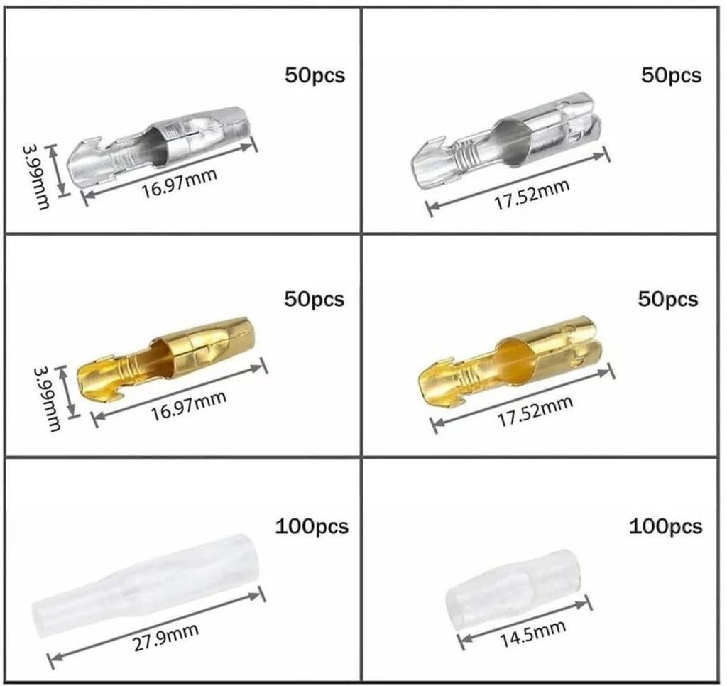 Deepa Set with Crimping Pliers for 100 Terminals 25 Electro and a Set for DIY and Motorcycles 3-Piece (0.8sq - 2.5sq), Ratchet-Type Taps, 3-Piece