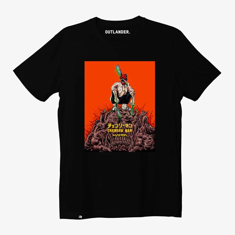 Chainsaw Unisex Pochita Cute Anime Print T Shirt 2026 New Summer Unisex Oversized Streetwear Casual Short Sleeve Tee Tops
