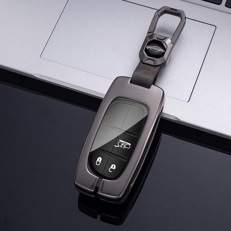 Metal Car Remote Key Case Cover Full Protection For Jeep Wrangler JL TJ Gladiator JT 2018 2019 2021 For Jeep Grand Cherokee Renegade Compass