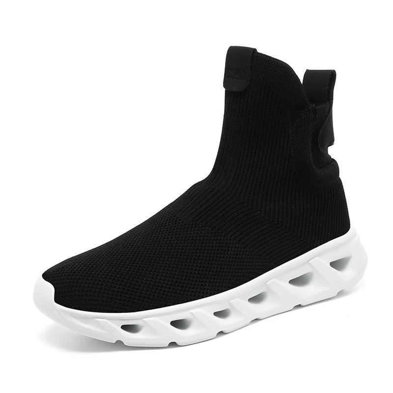 Large size 48 men's shoes mesh breathable casual shoes trendy men thick soles increase height lightweight one-pedal lazy shoes