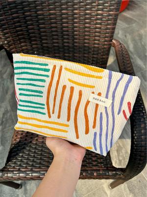 Large Capacity Corduroy Cosmetic Bag – Portable, Hand-Held, and In Stock