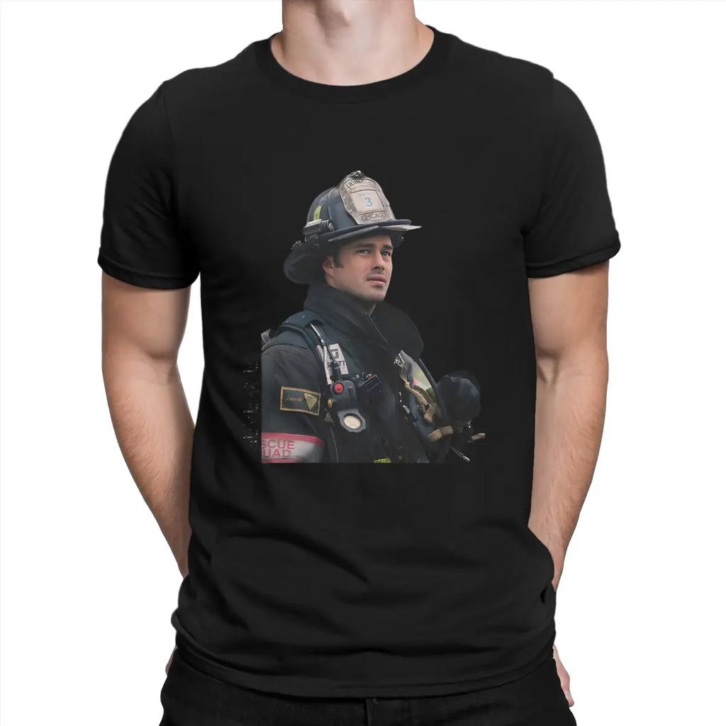 KELLY SEVERIDE Herren T-Shirt Chicago Fire Lustige T-Shirts Kurzarm Rundhals T-Shirt Reine Baumwolle Geschenkidee Kleidung