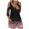 Women's Fashion Cool Printed Casual Off Shoulder Elegant Dress