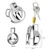 Male Chastity Lock Stainless Steel Penis Cage with Hook Urethral Chastity Belt  Penis Ring Ball Stretcher