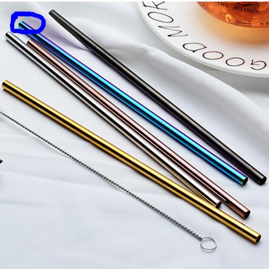 1PC Reusable Stainless Steel Straw Metal Drinking Straw Bent Straight Drink Straw Cleaning Brushes Storage Bag Bar Accessories
