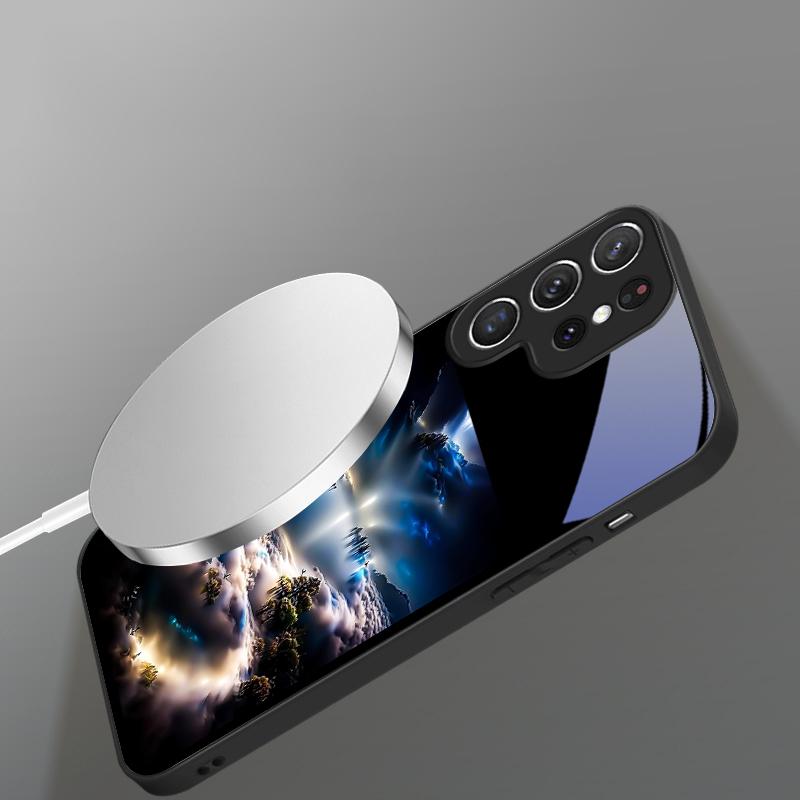 Fantasy Night Scenery For Samsung S26 S20 Ultra S21 Pro S22 Plus S23 FE S24 Ultra S25 For Magsafe Edge Glass Phone Case