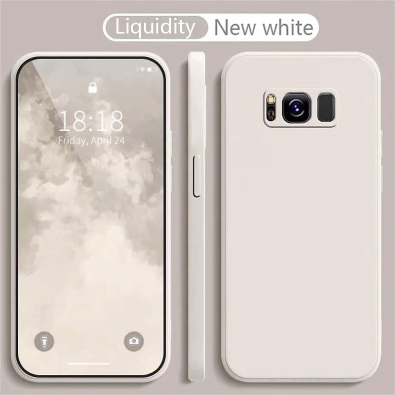 Luxury Liquid Silicone case For Samsung Galaxy S8 S9 S10 Plus S24 S25 Plus Ultra S20 FE S21 S22 S23 Cover Soft Phone Case