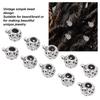 10pcs Hair Braiding Beads Alloy Hollow Large Holes Beard Dreadlocks DIY Bracelet Necklace Rings Silver