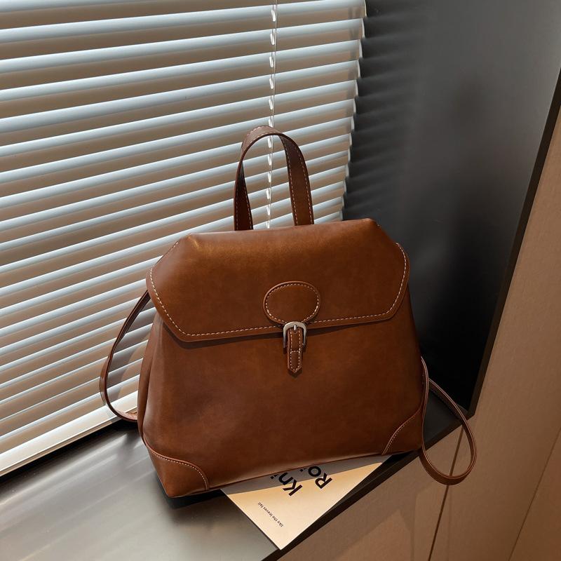 Retro Large-capacity Handbag Women's 2025 New High-end Backpack Simple Versatile Casual Backpack