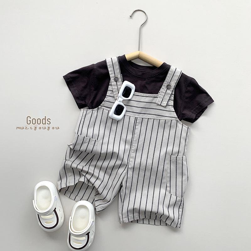 Summer Kids' Versatile Jumpsuit: Japanese-Style Boys' and Korean-Style Girls' Trendy Mid-Length Overalls