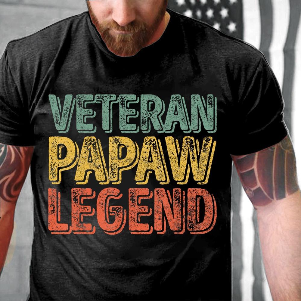 Veteran T Shirt Veteran Papaw Legend T Shirt Veterans Day Shirts M