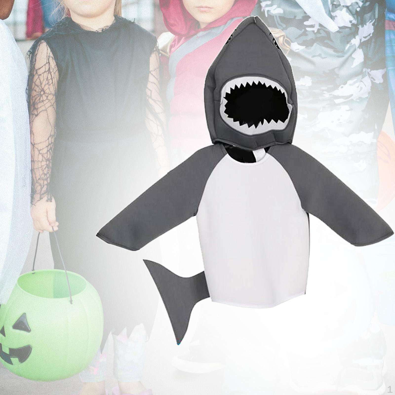 

Детские костюмы на Хэллоуин, милая маленькая одежда с акулами, день косплея 80 to 105cm