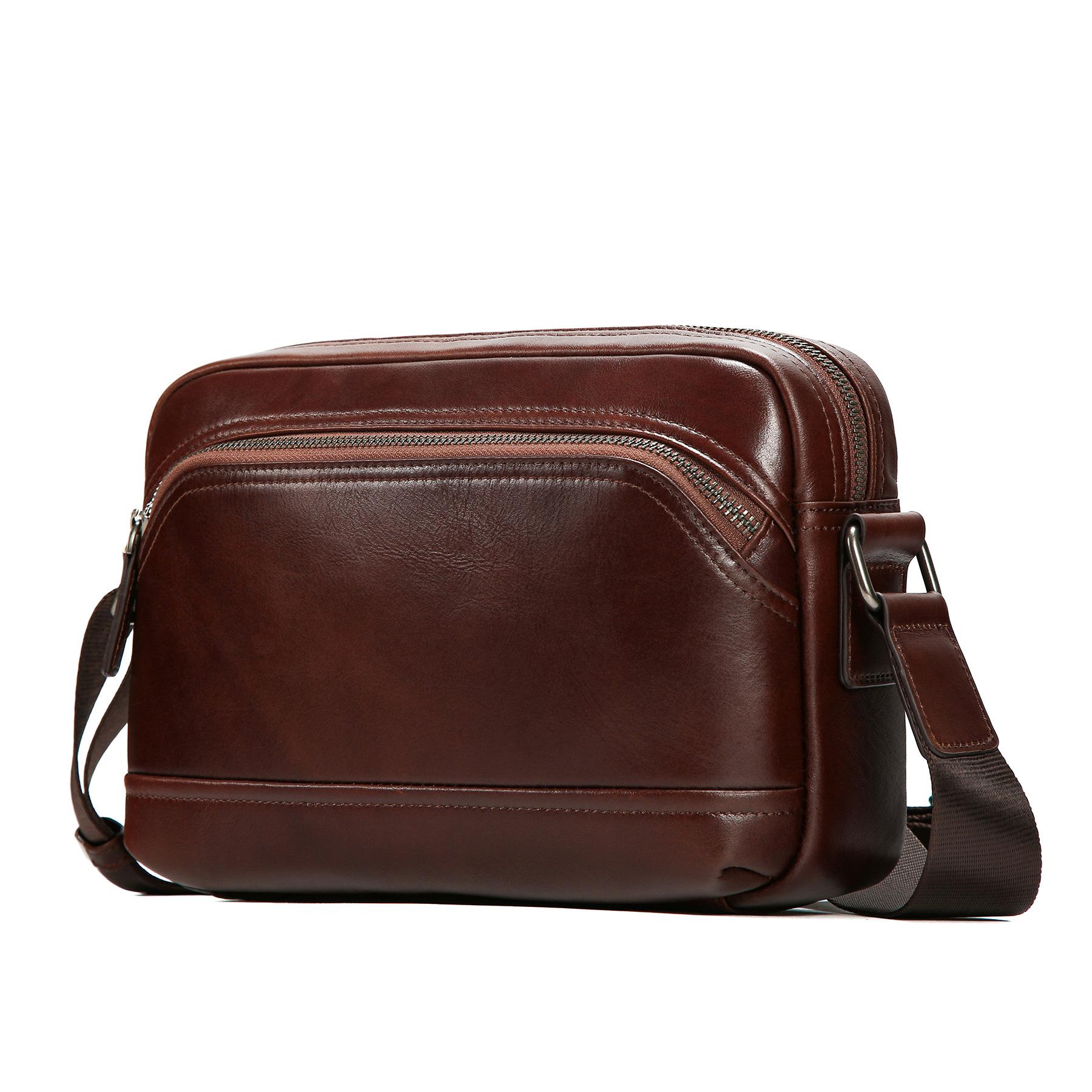 Leather Retro Messenger Bag, High-End Multi-Functional Wear-Resistant Leather Bag, Classic Men S Bag, Shoulder Bag.