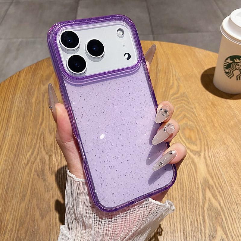 

Fashion INS Bling Glitter Clear Acrylic Case For IPhone 17 Pro Max Air 16 15 14 13 12 Shockproof Buffer Bumper Back Cover iPhone17 Pro