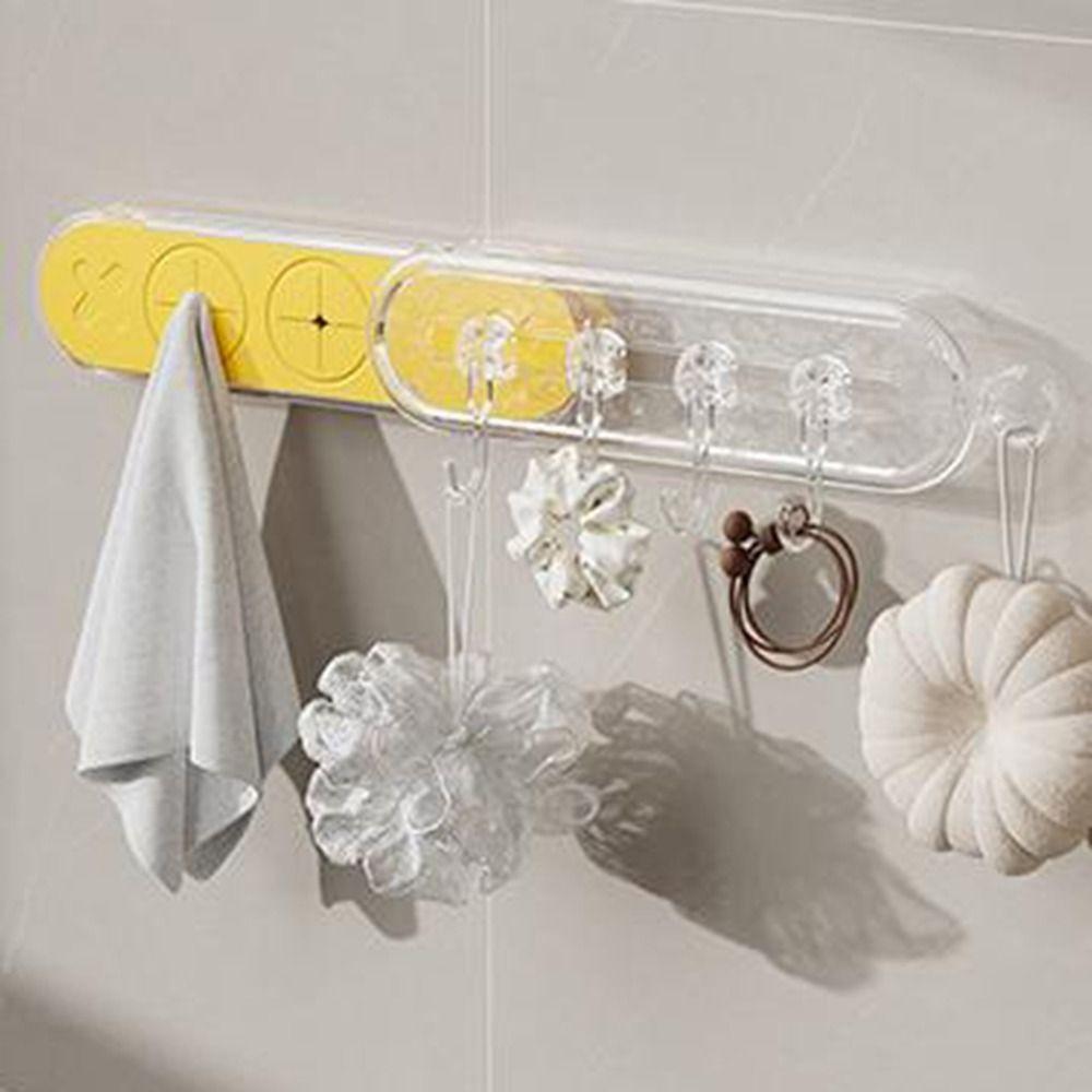 2Pcs Punch Free Suction Cup Hooks Space Saving Towel Key Hook Kitchen Stretchable Hooks  Bathroom