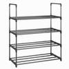 Shoe Rack 4 Tier   6 Tier Shoe Organizer with 4 Shelves   6 Shelves Metal Shoe Storage Stackable for Living Room