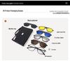 TR90 5-Piece Magnetic Clip-On Polarized Sunglasses Set with Pouch for Men & Women