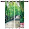 Gold Leaves on Black Background Window Curtain for Living Room Bedroom Home Decor Kitchen for Window Drapes
