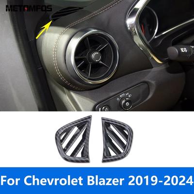 Car Accessories For Chevrolet Blazer - 2024 Interior Carbon Fiber Front Air Conditioner Vent Outlet Cover Trim